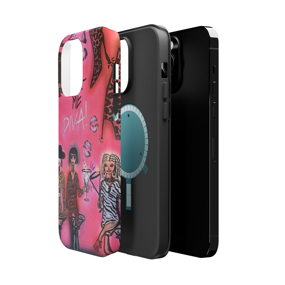 MagSafe "party diva" airbrush iPhone case