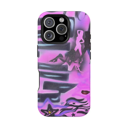 MagSafe "neon nights" airbrush iPhone case