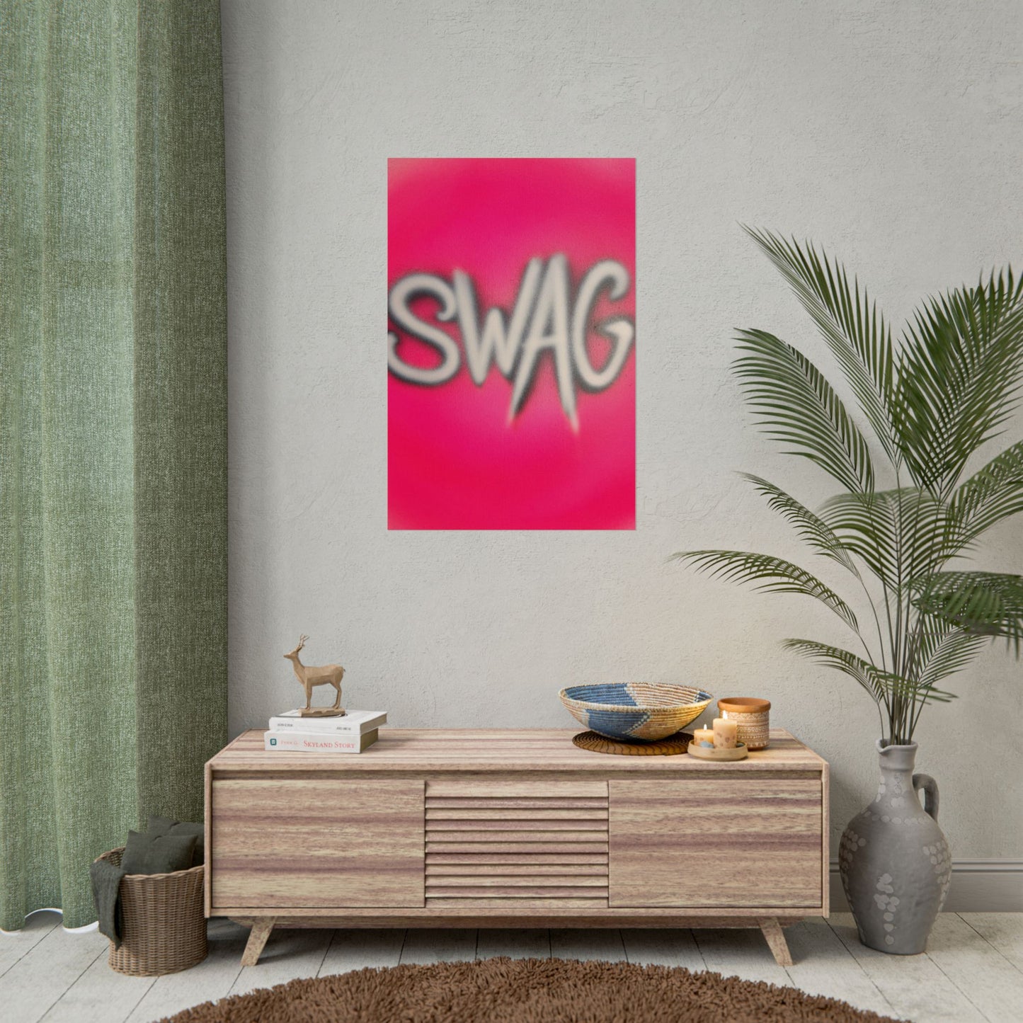 "SWAG" airbrush rolled print