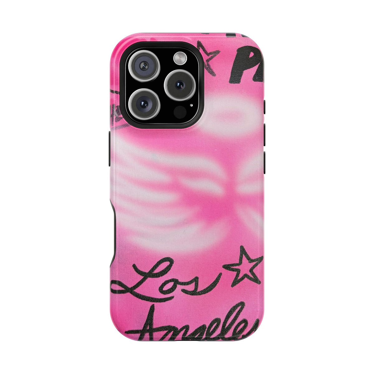MagSafe "pinke Engelsflügel" Airbrush iPhone Hülle