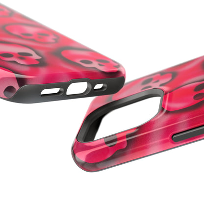 MagSafe "pink skully" airbrush iPhone case