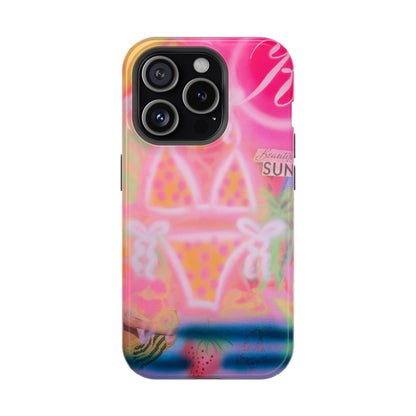 MagSafe "santa monica strawberry" airbrush iPhone case