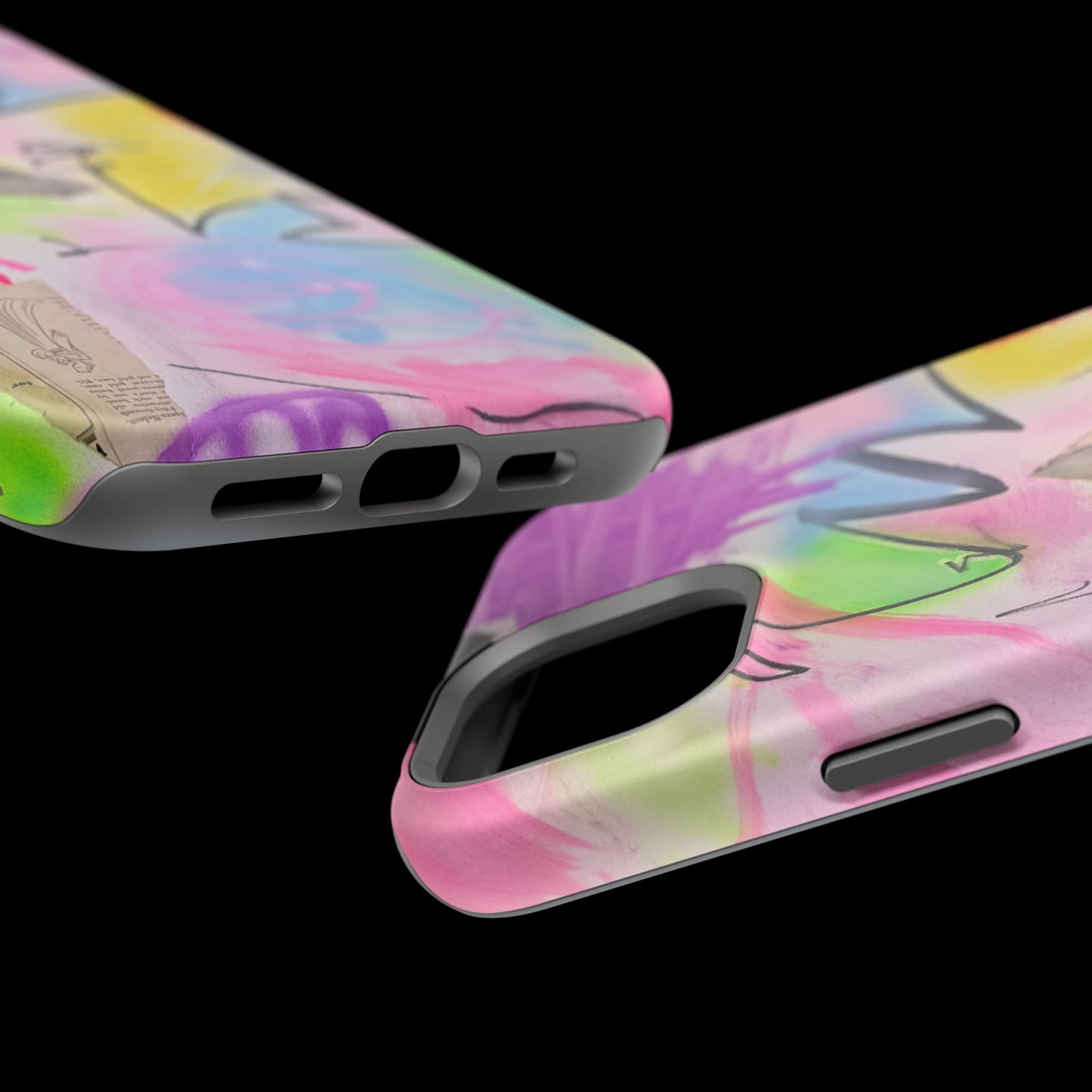 MagSafe "pastel static" airbrush iPhone case