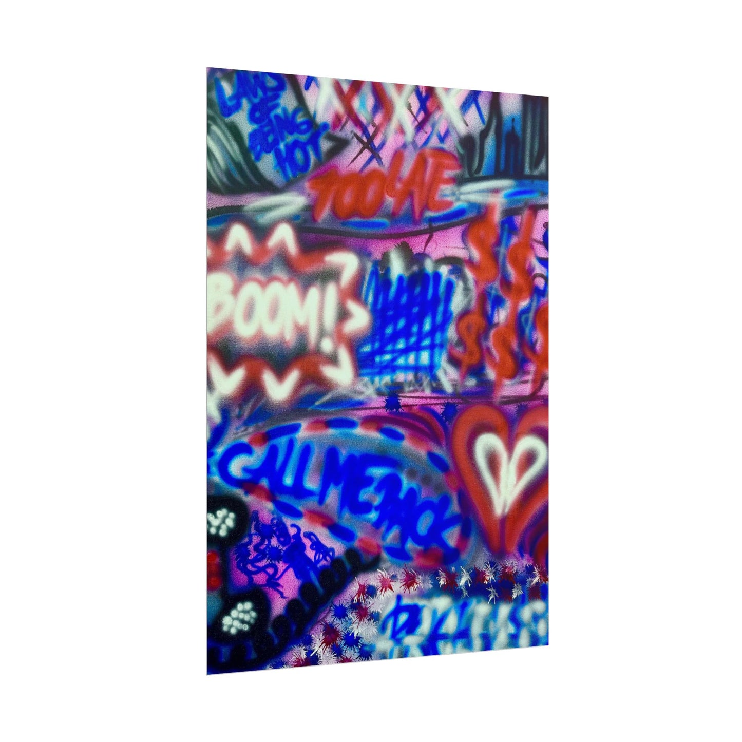 "BOOM!" airbrush rolled print