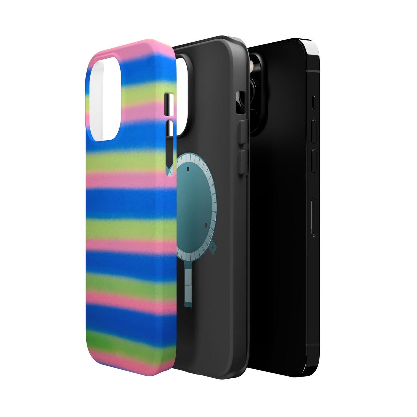 MagSafe "sherbet stripes" airbrush iPhone case