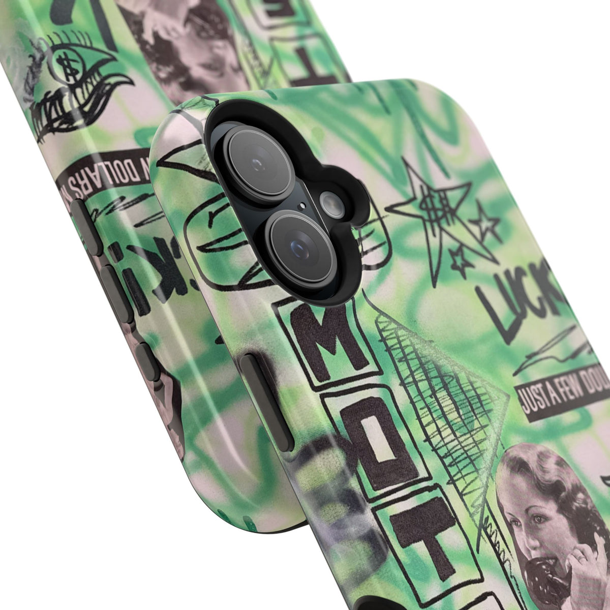 MagSafe "lust over luck" airbrush iPhone case