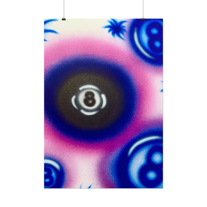 "magic 8" airbrush rolled print