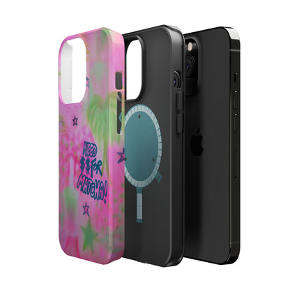 MagSafe "need $$ for matcha" airbrush iPhone case