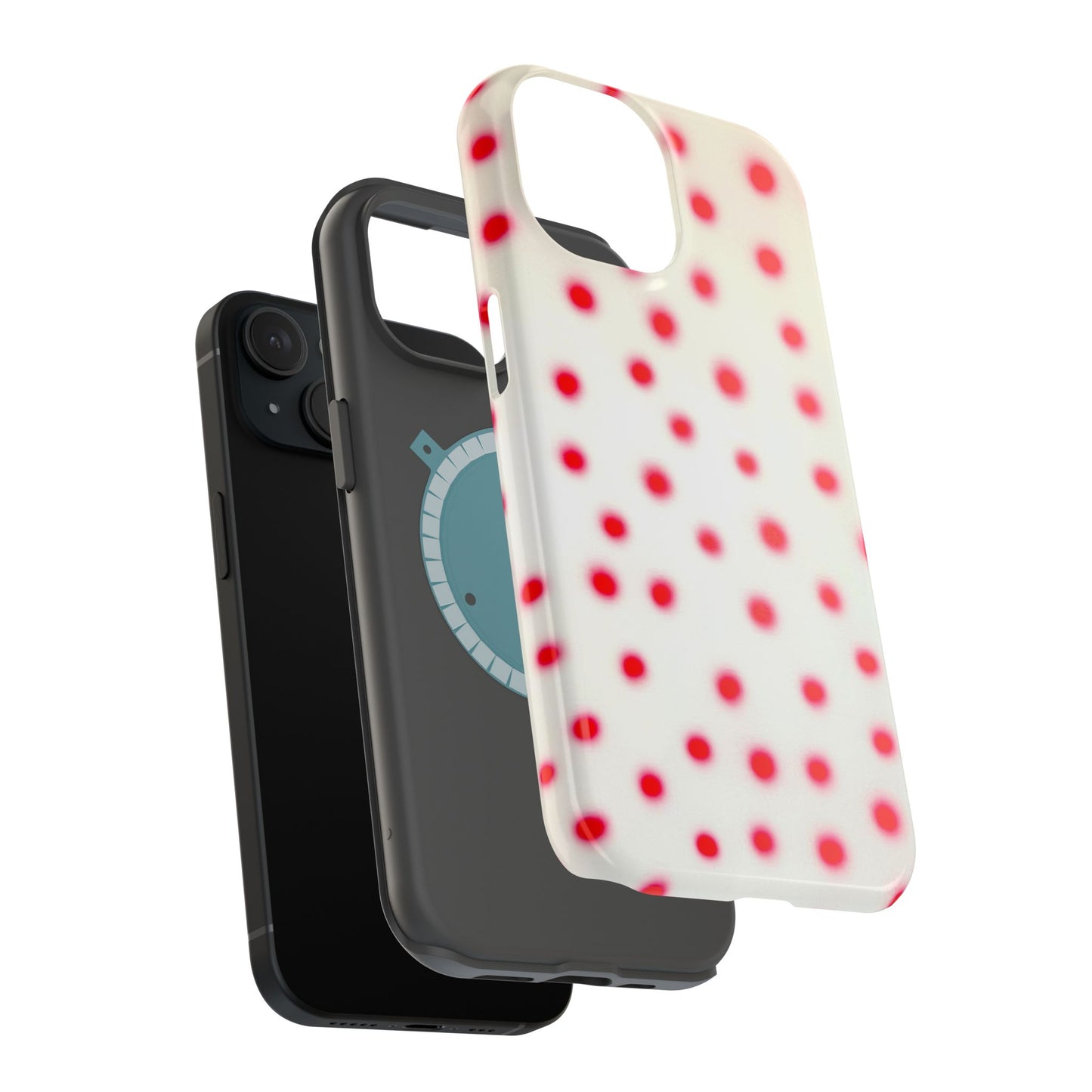 MagSafe "vanilla cherry polka dot" airbrush iPhone case