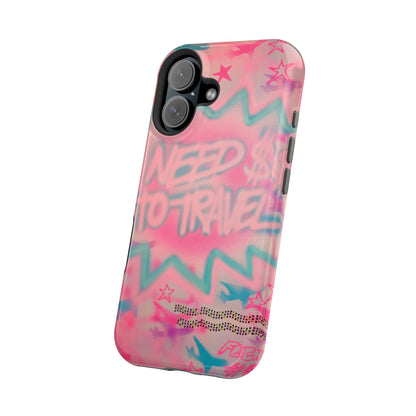 MagSafe "need $$ to travel" airbrush iPhone case