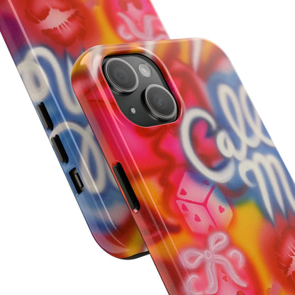 "CALL ME!" airbrush iPhone case