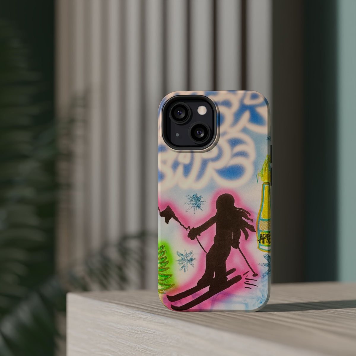 MagSafe "winter escape" airbrush iPhone case