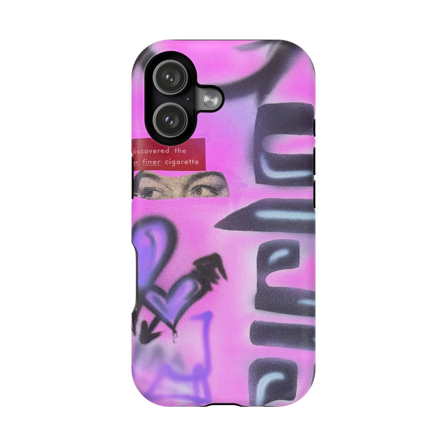 MagSafe "purple princess" airbrush iPhone case