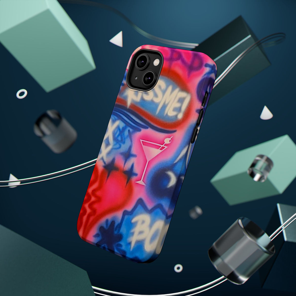 MagSafe "kiss me pt. 2" Airbrush iPhone Hülle