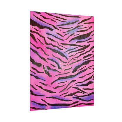 "glitter zebra" airbrush rolled print
