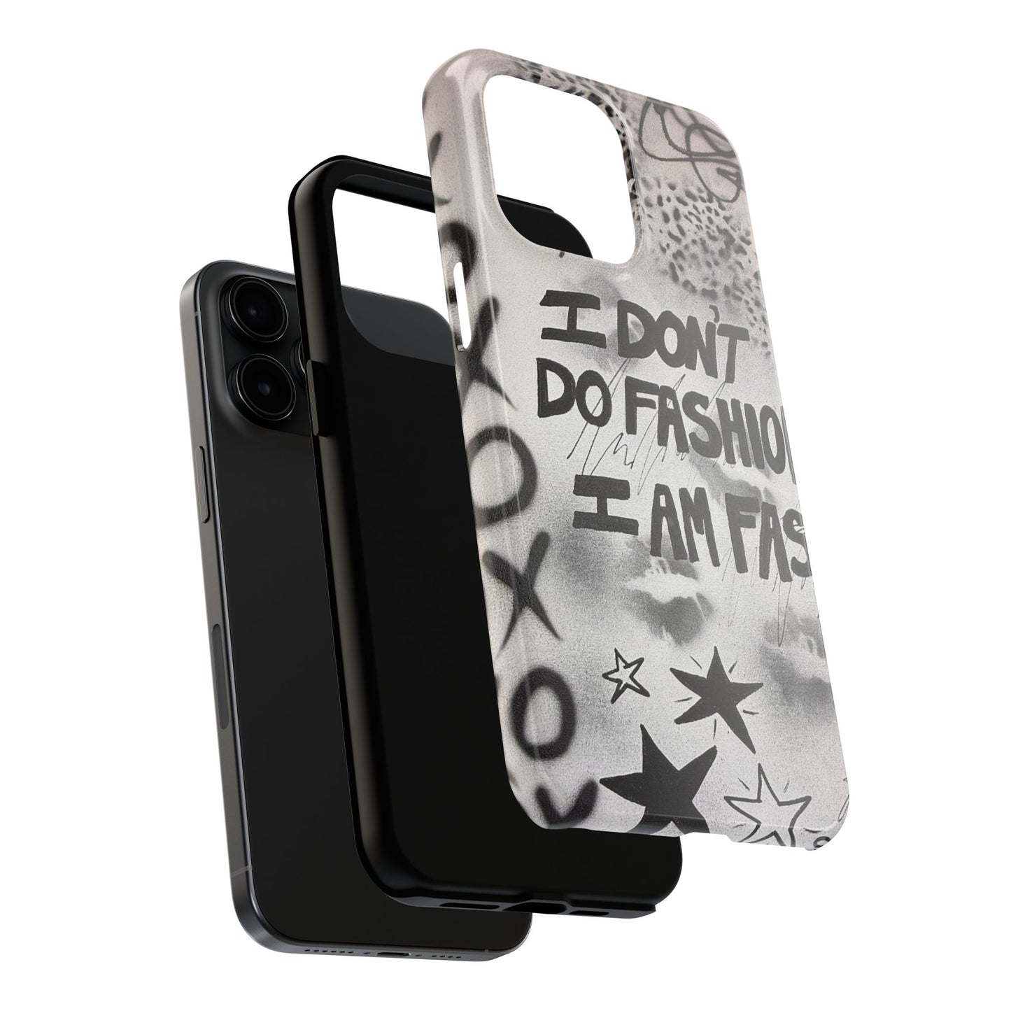 "i am fashion" airbrush iPhone case