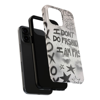 "i am fashion" airbrush iPhone case