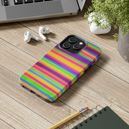 "colorful stripes" airbrush iPhone case