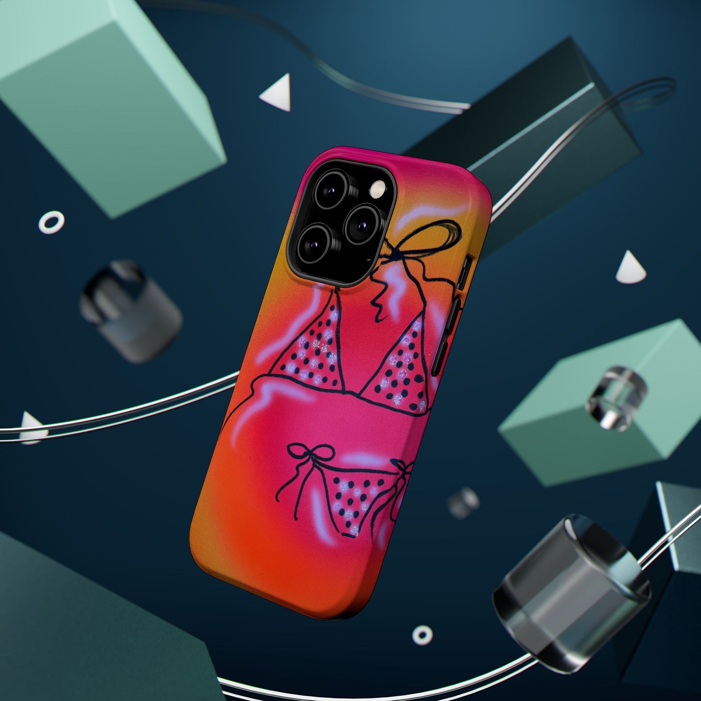 MagSafe "glitter bikini" airbrush iPhone case