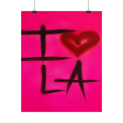"i <3 LA" airbrush rolled print