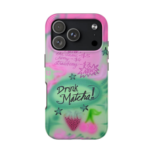 "matcha!" airbrush iPhone case