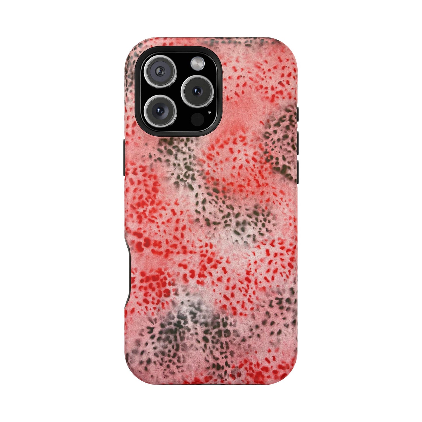 MagSafe "red cheetah" airbrush iPhone case