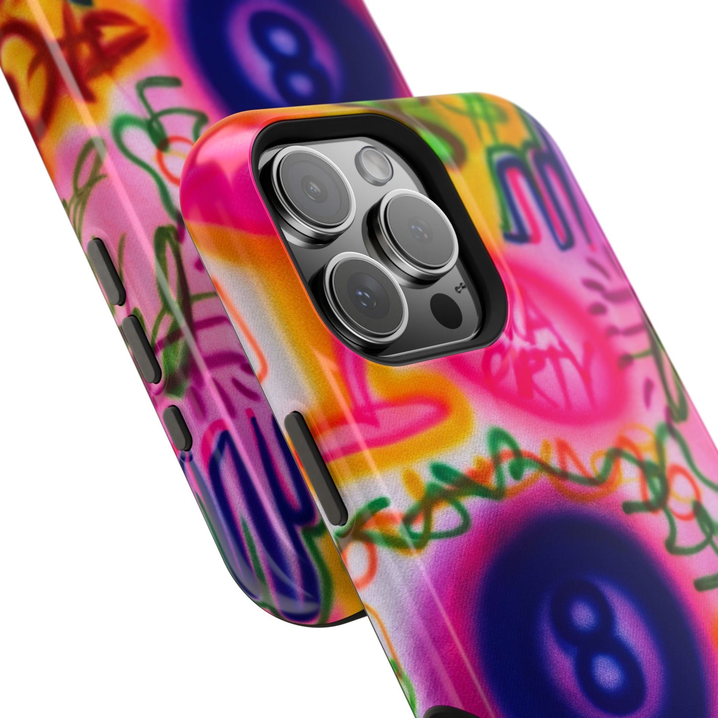 MagSafe "farbenfrohes Chaos" Airbrush-iPhone-Hülle