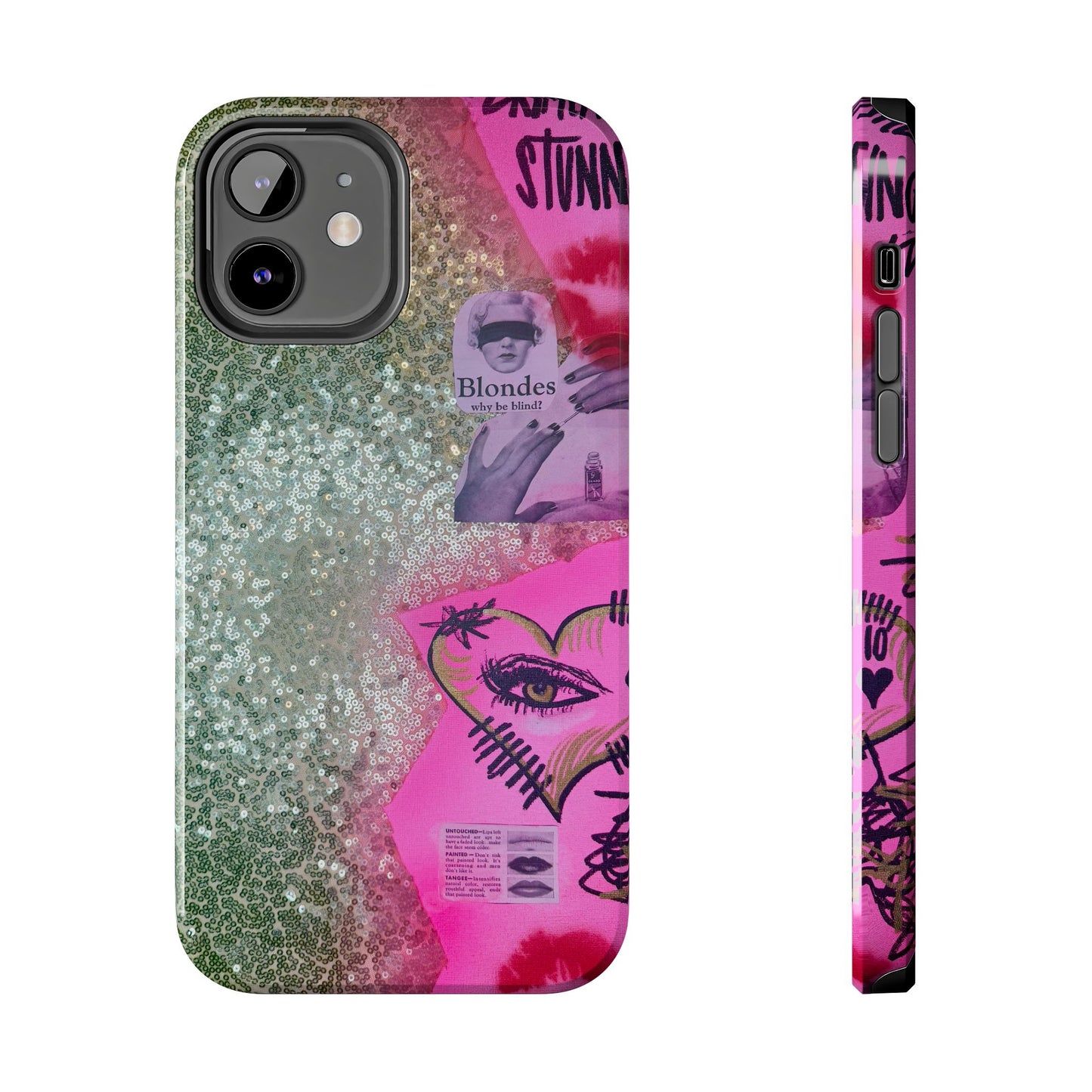 "glitter gloss" airbrush iPhone case