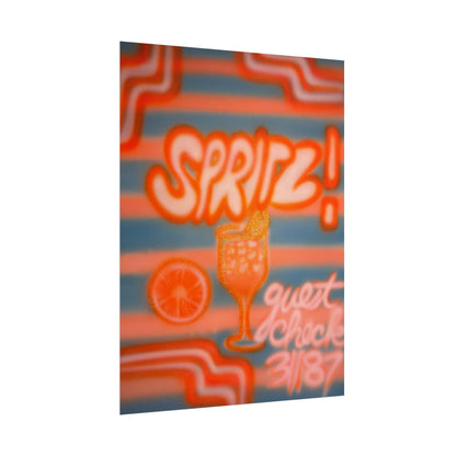 "aperol spritz" airbrush rolled print