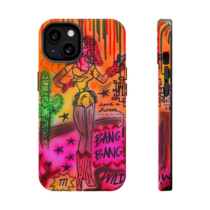 MagSafe "wild, wild west" airbrush iPhone case