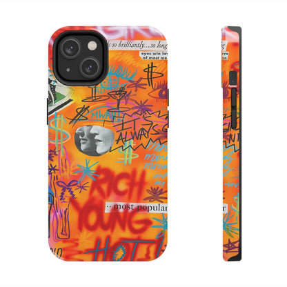 "young, rich, hot!" airbrush iPhone case