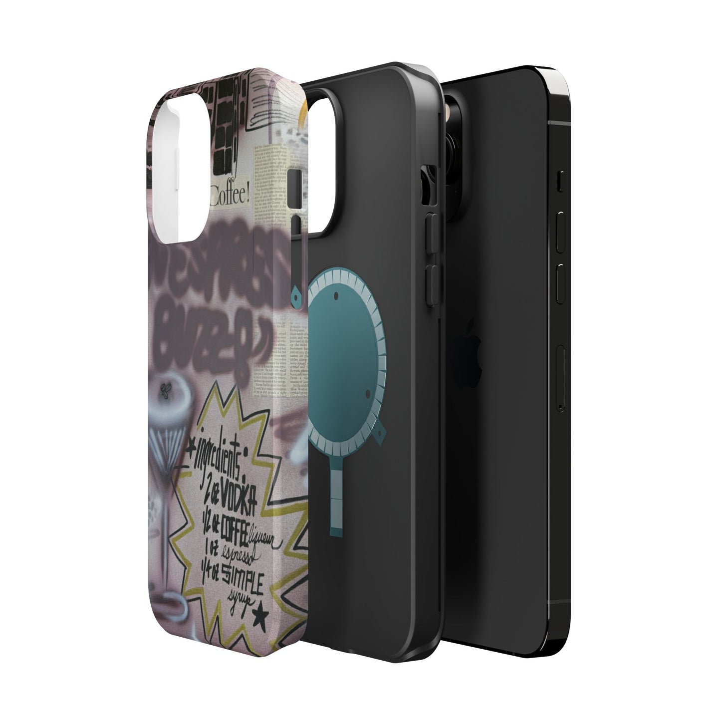 MagSafe "espresso martini" airbrush iPhone case