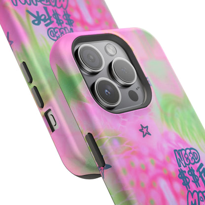 MagSafe "need $$ for matcha" airbrush iPhone case