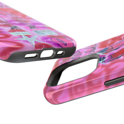 MagSafe "tickled pink" airbrush iPhone case