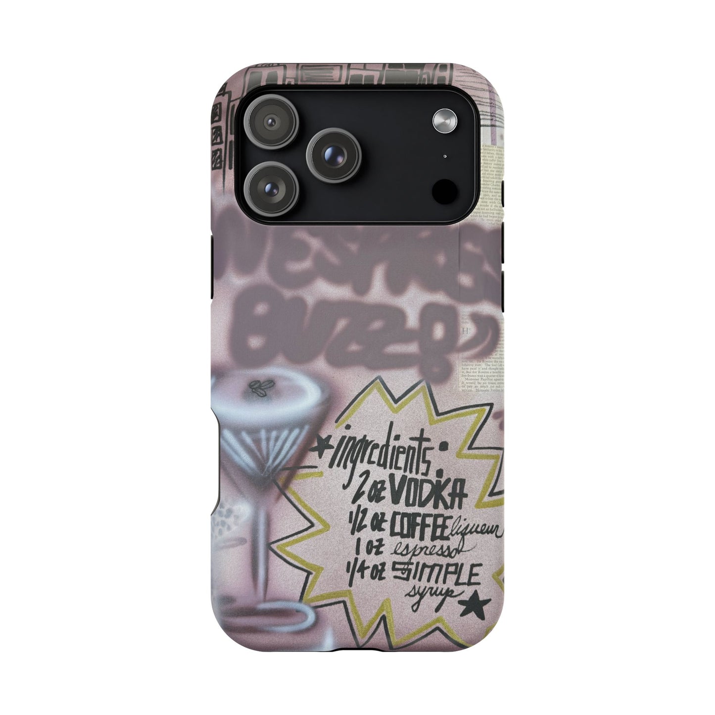 MagSafe "espresso martini" airbrush iPhone case