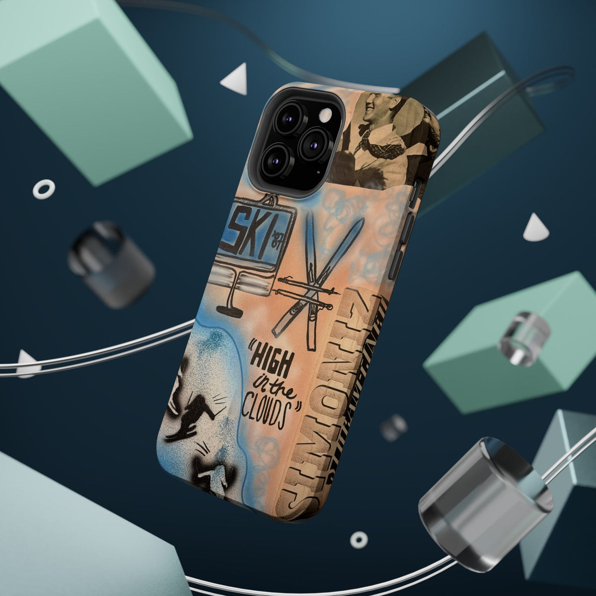 MagSafe „high in the clouds“ Airbrush iPhone Hülle