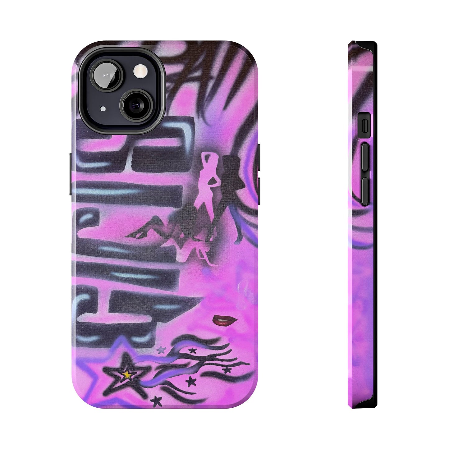 "neon nights" airbrush iPhone case
