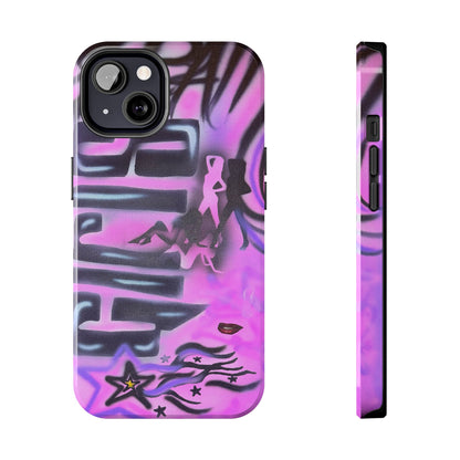 "neon nights" airbrush iPhone case