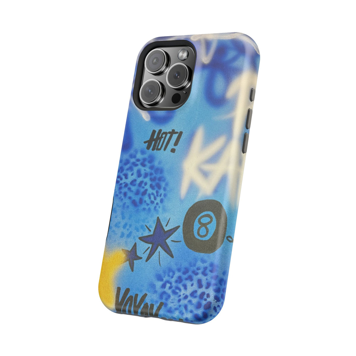 MagSafe "brilliant blues" airbrush iPhone case