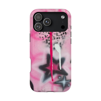 MagSafe "pink cheetah" airbrush iPhone case
