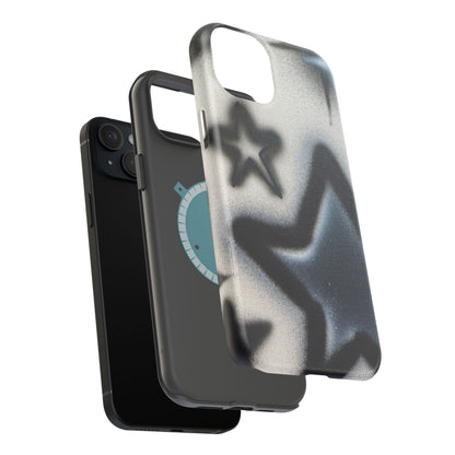 MagSafe "black & white stars" airbrush iPhone case