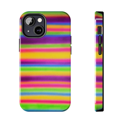 "colorful stripes" airbrush iPhone case