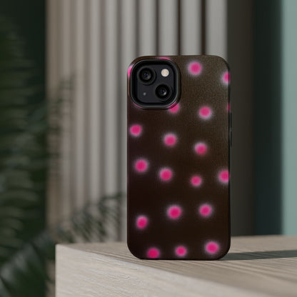 MagSafe "cherry mocha polka dot" airbrush iPhone case