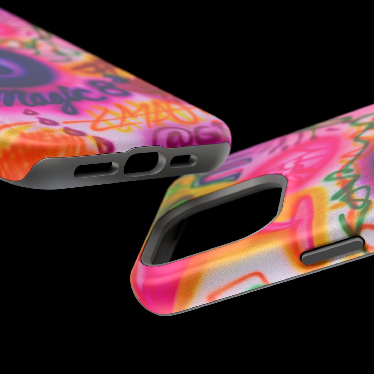 MagSafe "farbenfrohes Chaos" Airbrush-iPhone-Hülle