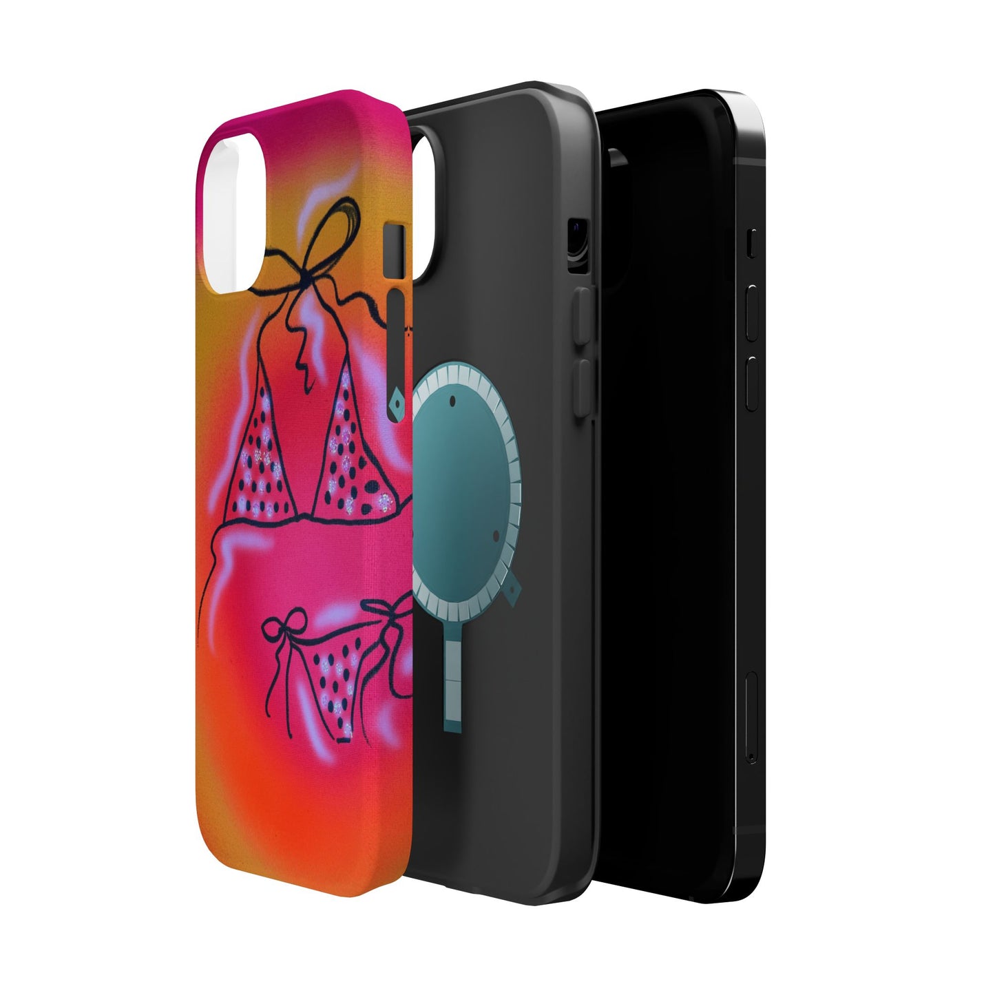 MagSafe "glitter bikini" airbrush iPhone case