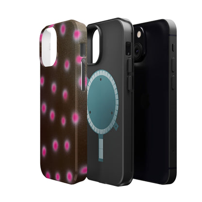 MagSafe "cherry mocha polka dot" airbrush iPhone case