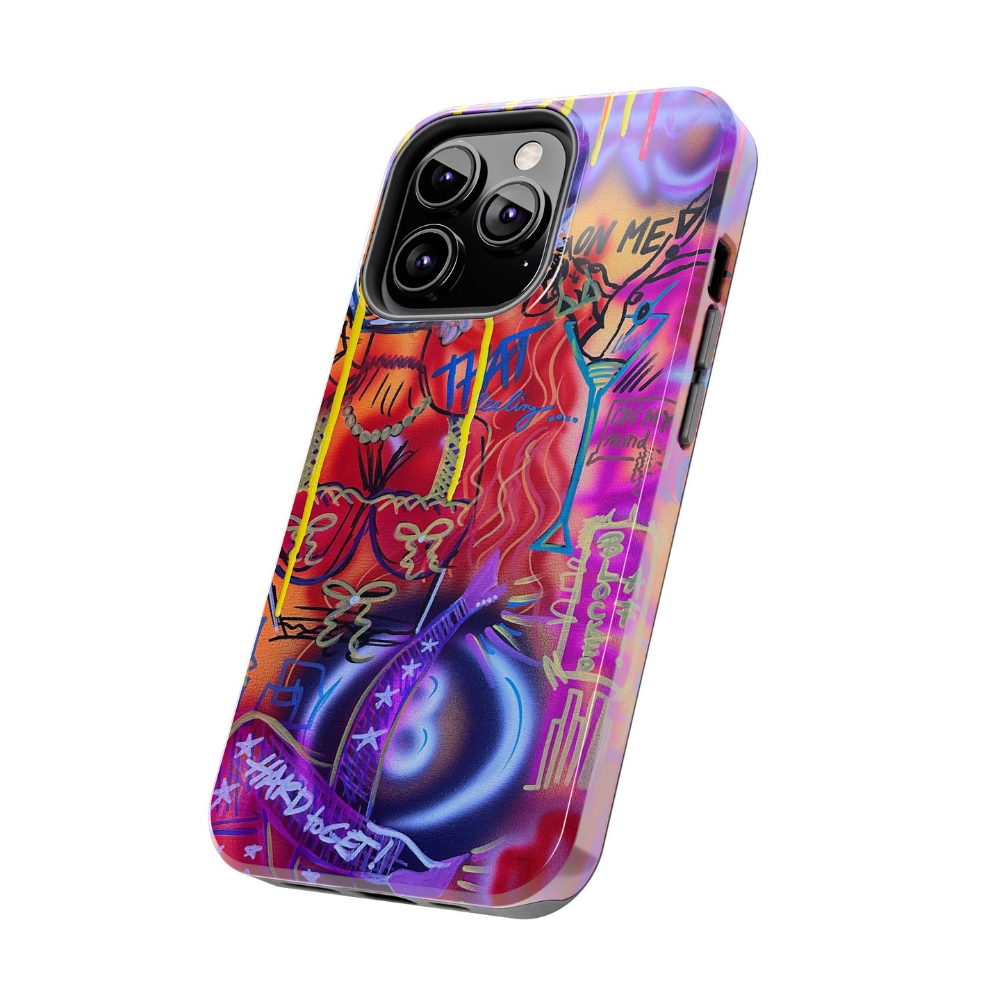 "shots on me" airbrush iPhone case