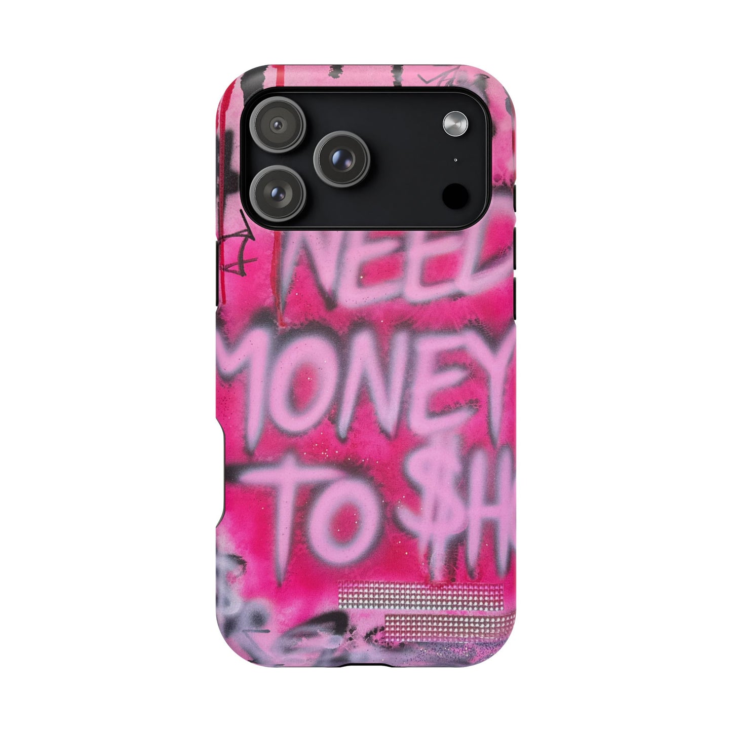MagSafe "need $$ to shop" airbrush iPhone case