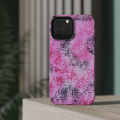 MagSafe "pink cheetah" airbrush iPhone case