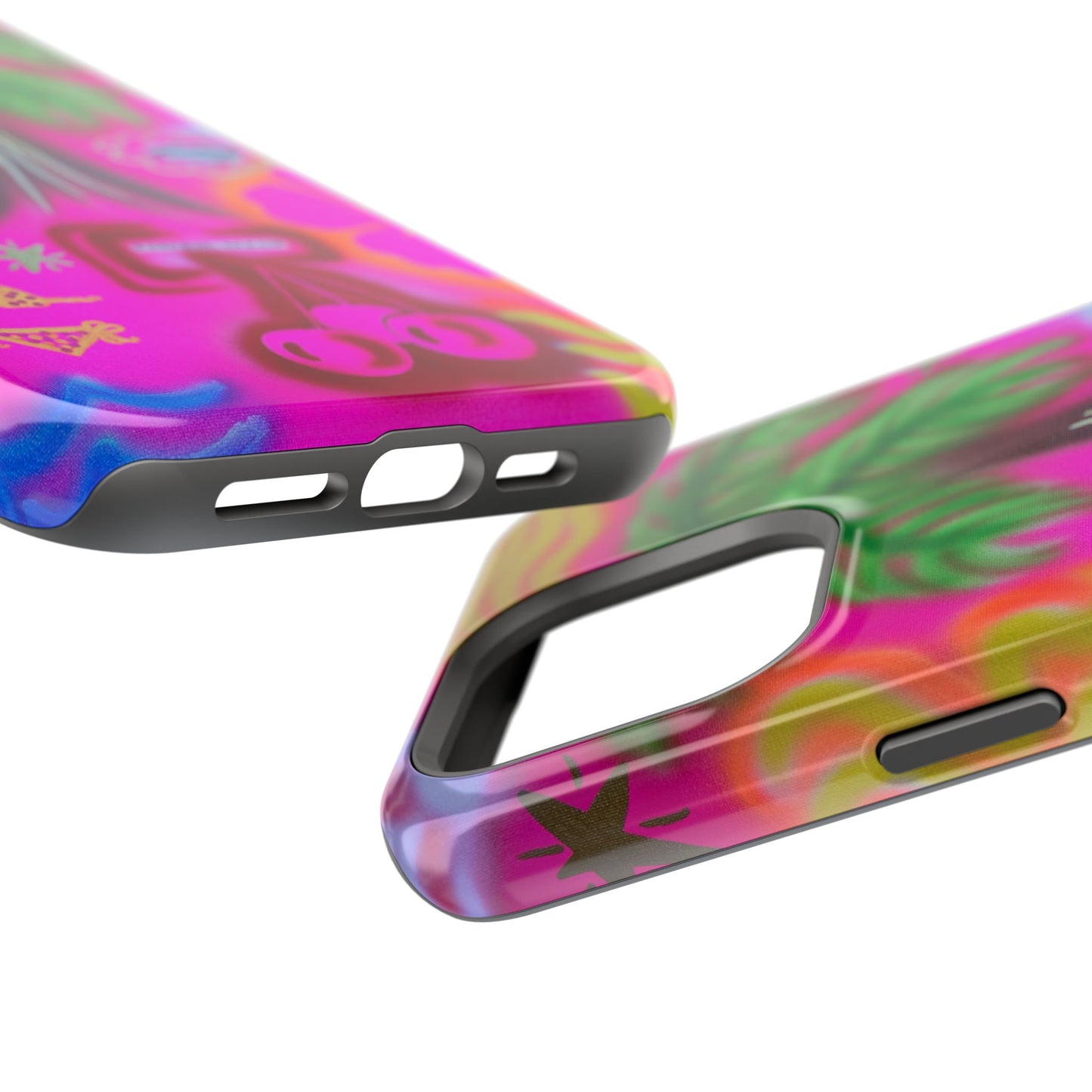 MagSafe "neon pink palms" Airbrush iPhone-Hülle